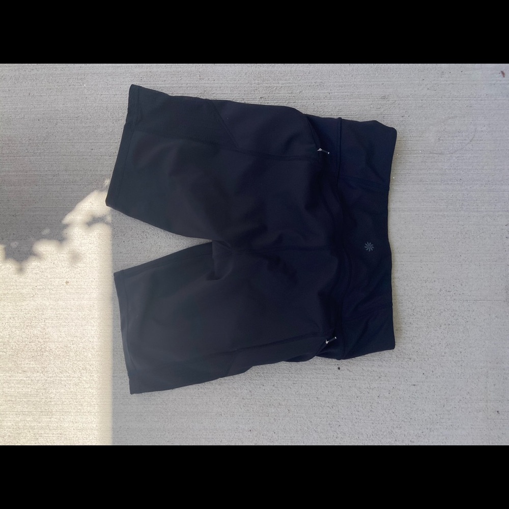 Black Athleta 7 Inch Biker Shorts